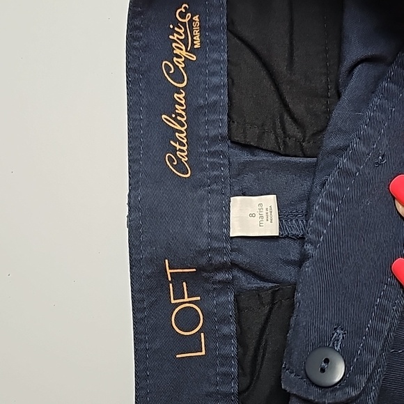 Loft Catalina Capris Marissa Fit. Navy Sz 8 - Picture 7 of 12